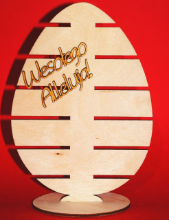 Drewniane wielkanocne jajko składane N2 do decoupage  | Bazarek-Deco