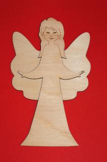 Drewniany anioł duży zawieszka do decoupage N4  | Bazarek-Deco