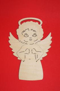 Drewniany anioł duży zawieszka do decoupage N5  | Bazarek-Deco