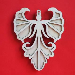 Drewniany anioł rustykalny zawieszka N4  | Bazarek-Deco