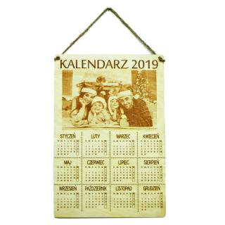 Drewniany kalendarz z indywidualnym zdjęciem | Bazarek-Deco