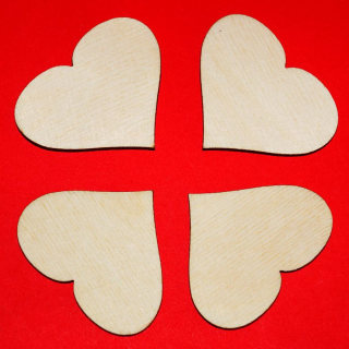 Drewniany Komplet serc "4 w 1" | Bazarek-Deco