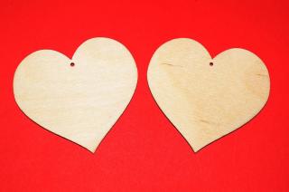 Komplet 2 drewnianych serc N1 | Bazarek-Deco