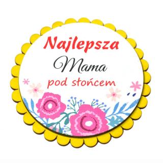 Magnes NAJLEPSZA MAMA kwiatek | Bazarek-Deco