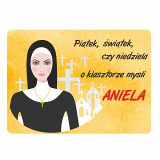 Magnes śmieszny z imieniem ANIELA | Bazarek-Deco