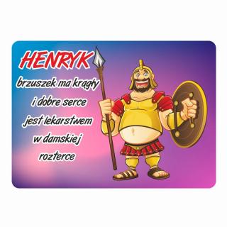 Magnes śmieszny z imieniem HENRYK | Bazarek-Deco