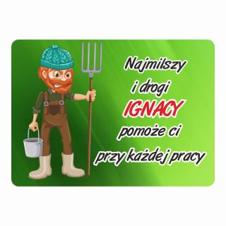 Magnes śmieszny z imieniem IGNACY | Bazarek-Deco