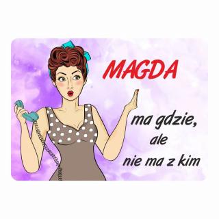 Magnes śmieszny z imieniem MAGDA | Bazarek-Deco