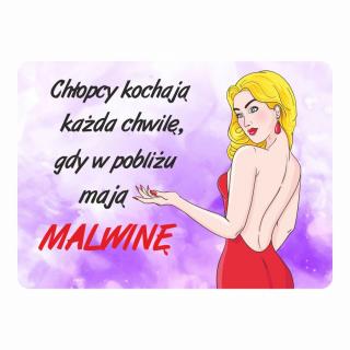 Magnes śmieszny z imieniem MALWINA | Bazarek-Deco