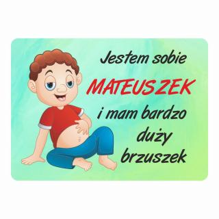 Magnes śmieszny z imieniem MATEUSZ | Bazarek-Deco
