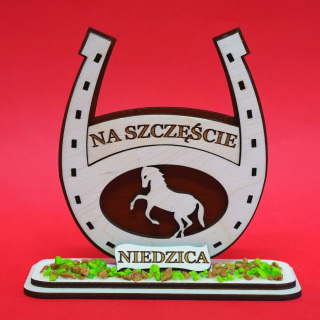 Podkowa z koniem NA SZCZĘŚCIE | Bazarek-Deco