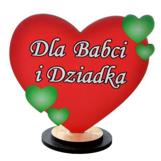 Serce na podstawce DLA BABCI I DZIADKA | Bazarek-Deco