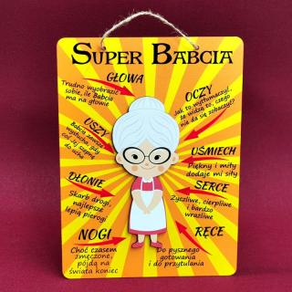 Tabliczka SUPER BABCIA | Bazarek-Deco