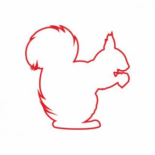 Wiewiórka czysta 5 cm | Bazarek-Deco