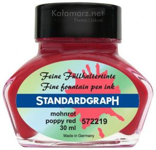 Pióra wieczne ATRAMENT STANDARDGRAPH - POPPY RED/KWIAT MAKU 30 ML Jakość za rozsądną cenę