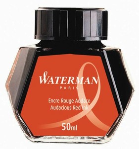 Pióra wieczne ATRAMENT Waterman RED/AUDACIOUS RED - czerwony 50 ml Jakość za rozsądną cenę