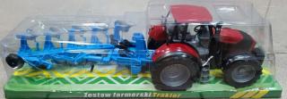 Duży traktor zabawkowy z pługiem dla dzieci 4911