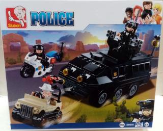 Klocki Sluban B0655 Pojazdy policyjne Policja 324el.