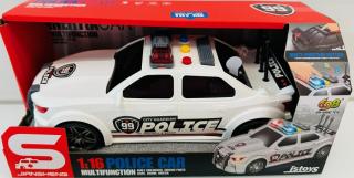 Samochód policyjny policja na baterie dźwięk światło 2655