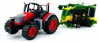 Zabawka duży traktor z agregatem uprawowym dla chłopca 3926