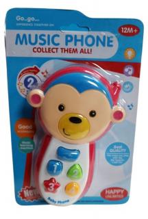 Zabawka telefon muzyczny na baterie dla malucha 0095