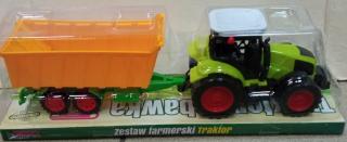 Zabawka traktor dla chłopca z dużą przyczepą 7392