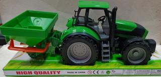 Zabawka traktor dla chłopca z maszyną rolniczą siewnik 1013
