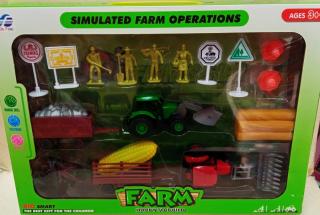 Zabawka traktor z maszynami rolniczymi 4896