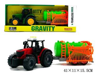 Zabawka traktor z opryskiwaczem na baterie dźwięki światło 1747 (zielony)