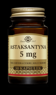 SOLGAR Astaksantyna 5mg, 30 kapsułek (31.08.2023)