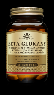 SOLGAR Beta Glukany, 60 tabletek (data ważności 31.01.2024)