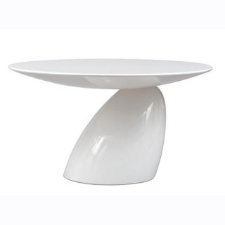 Biały stół nowoczesny z włókna szklanego Fungo Fi 110 cm