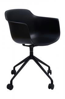 Biurowe krzesło obrotowe z  polipropylenu czarne CONE