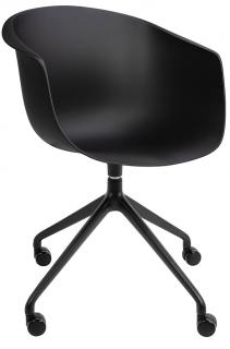 Biurowe krzesło obrotowe z  polipropylenu czarne RALF