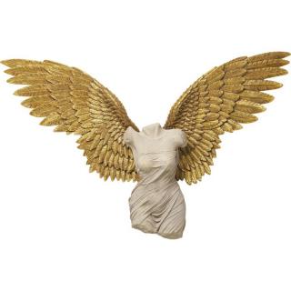 Duża dekoracja na ścianę Anioł złote skrzydła Kare GUARDIAN ANGEL 203x140 cm
