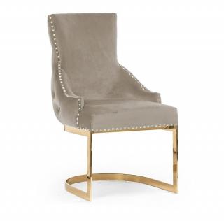 Ekskluzywne złote  krzesło Glamour Lutuza / wybór tkanin