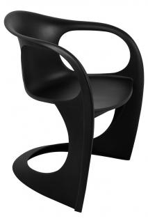 Futurystyczne krzesło z  polipropylenu czarne Manta