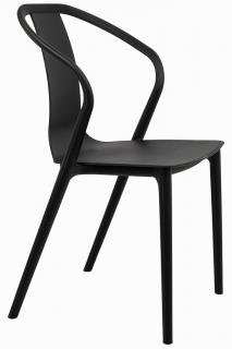 Futurystyczne krzesło z  polipropylenu czarne Vincent