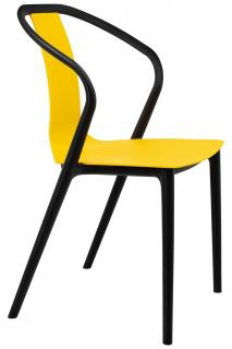 Futurystyczne krzesło z  polipropylenu żółte Vincent