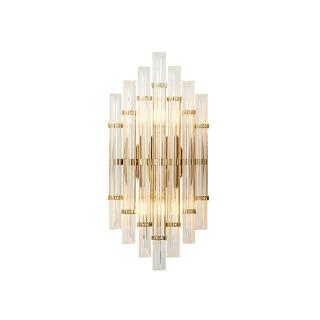 Kinkiet kryształowy złoty Glamour / Lampa ścienna PALAZZO  50 cm wysoka