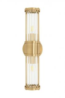 Kinkiet / lampa ścienna złota  PILAR TWIN wys. 49 cm