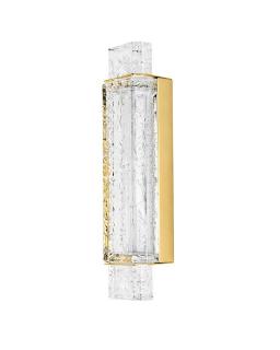 Kinkiet szklany złoty Glamour / Lampa ścienna TESORO 40 cm wysoki