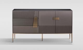 Komoda  nowoczesna ciemny grafit GLAMOUR  160cm.  Mondig  102B