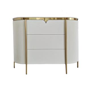 Komoda z szufladami GLAMOUR  jasny krem złota Bonna  szer. 120 cm