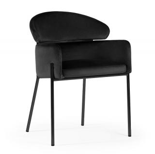 Krzesło Brenda na czarnych nogach / czarnyaksamit