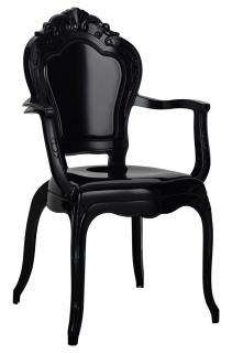 Krzesło czarne  KING ARM - poliwęglan