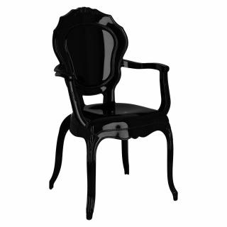 Krzesło czarne Queen Arm poliwęglan