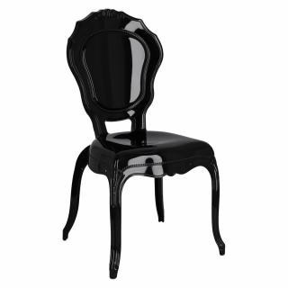 Krzesło czarne Queen poliwęglan