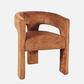 Krzesło eleganckie nowoczesne do salonu Letto Cynamonowy