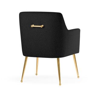 Krzesło Glamour złote z rączką Amadeo / Gr. tkanin II